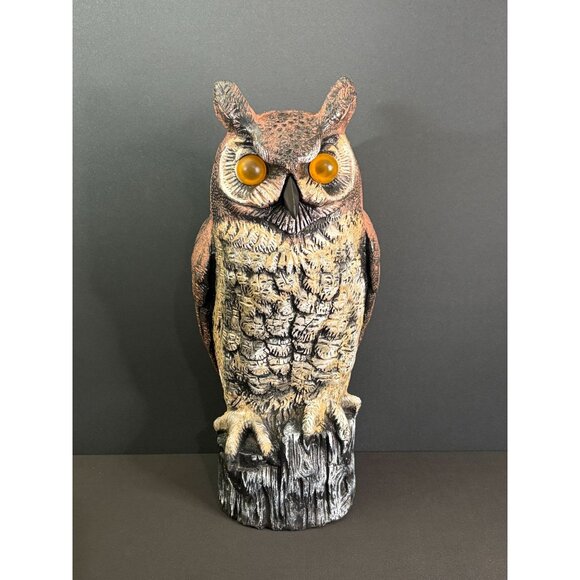 Unmarked Other - Vintage Owl Scarecrow Predator Dalen Horned Decoy Statue Garden 1990 Deterrent